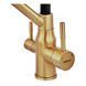Змішувач для кухні з силіконовим виливом Zerix MAG-021 Brushed Gold Refl.Black з нерж. сталі SUS304 з виходом для пит.води (ZX6007) ZX6007 фото 6