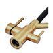 Змішувач для кухні з силіконовим виливом Zerix MAG-021 Brushed Gold Refl.Black з нерж. сталі SUS304 з виходом для пит.води (ZX6007) ZX6007 фото 5