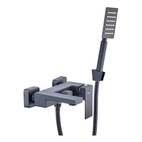 Змішувач для ванни Zerix KUB-008 (Euro) Black з нерж. сталі SUS304 (кол. чорний) (ZX4851) ZX4851 фото