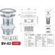 Донний клапан для раковини Zerix BV-02 1 1/4'' без переливу автоматичний СLICK-СLACK (Колір хром) (ZX6015) ZX6015 фото 2