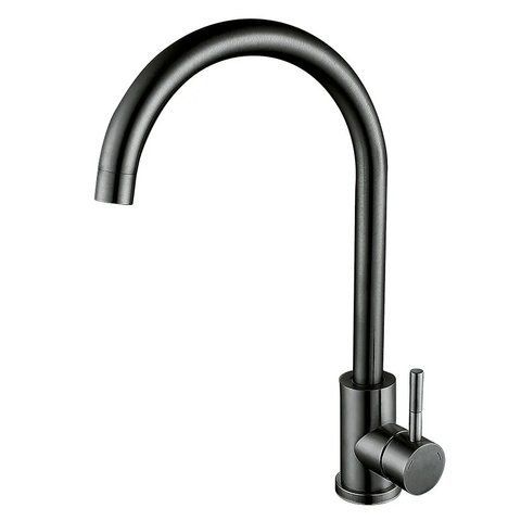 Змішувач для кухні Zerix LUX-011 Graphite з нерж. сталі SUS304 (колір графіт) (ZX4869) ZX4869 фото