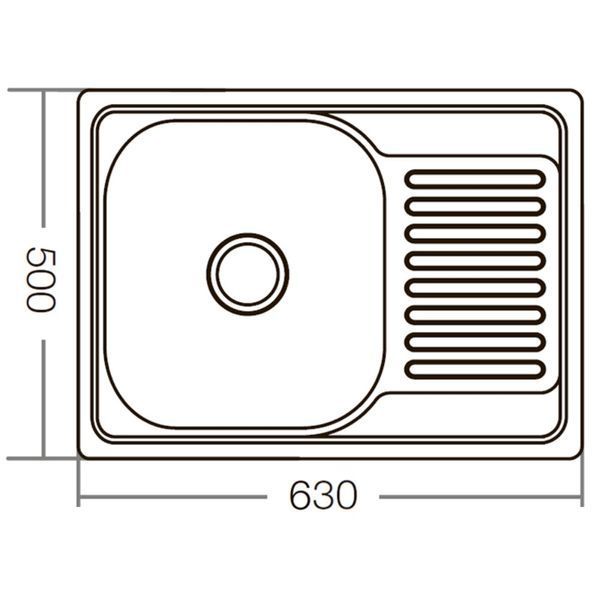 Мийка кухонна ZERIX Z6350-06-160E (satin) (ZM0561) ZM0561 фото