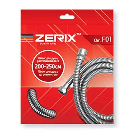 Шланг розтяжний Zerix Chr.F01 (200 см) (ZX2621) ZX2621 фото