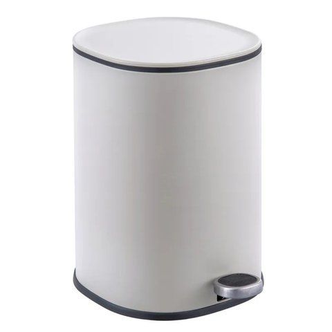 Відро для сміття з плавним закриттям овальне Zerix Prime-TC0105 White 5л колір білий (ZX5901) ZX5901 фото