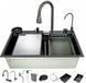 Мийка багатофункціональна Zerix ZH7546-SET-07 Micro Decor Graphite з вбудованим змішувачем з нерж.сталі (ZM5591) ZM5591 фото 4