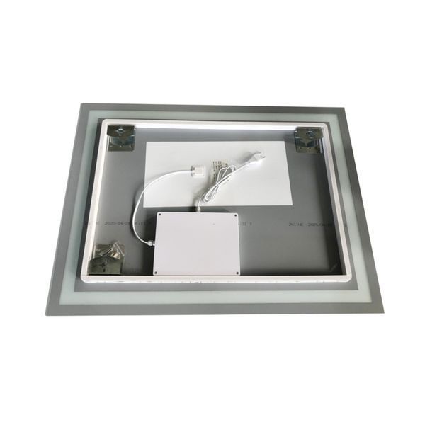Дзеркало Zerix Kubix MR03-80x60-REVERSE з LED Touch, Anti-fog, димером, регулятором яскравості (ZX6053) ZX6053 фото