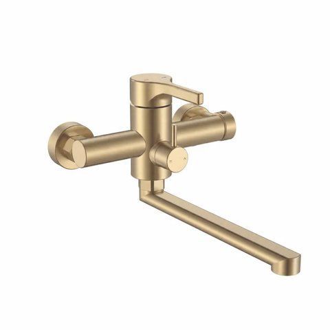 Змішувач для ванни Zerix Rex-006 (Euro) Brushed Gold з нерж. сталі (Колір матове золото) (ZX6119) ZX6119 фото