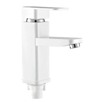 Змішувач для умивальника Plamix Kub-001 White (із підводкою) (PM0611) PM0611 фото