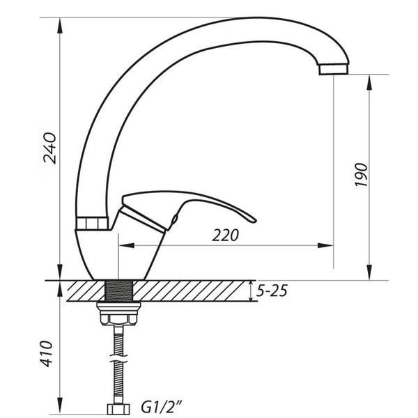 Змішувач для кухні Zerix YUB 181 білий (ZX2762) ZX2762 фото