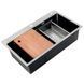 Мийка Zerix ZH6845-SET-05 Decor Nano-Black (3.0/0.8) з нерж. сталі комплект (графіт) (ZM5588) ZM5588 фото 1